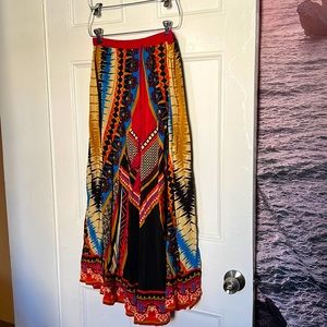 Bohemian patterned maxi skirt